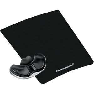 Fellowes Gel Gliding Palm Support w/Mouse Pad, Black View Product Image