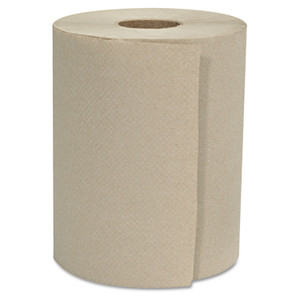 GEN Hardwound Roll Towels, 1-Ply, Natural, 8" x 800 ft, 6 Rolls/Carton View Product Image
