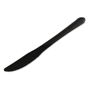 GEN Heavyweight Cutlery, Knives, 7 1/4", Polypropylene, Black, 1000/Carton View Product Image