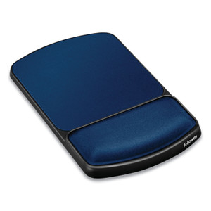 Fellowes Gel Mouse Pad with Wrist Rest, 6.25" x 10.12", Black/Sapphire View Product Image