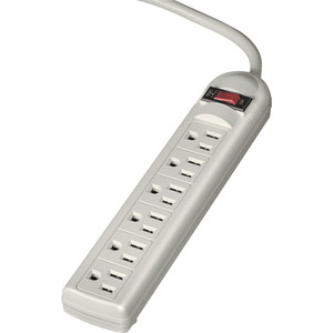 Fellowes Six-Outlet Power Strip, 120V, 6 ft Cord, 9.63 x 1.81 x 1.44, Platinum View Product Image