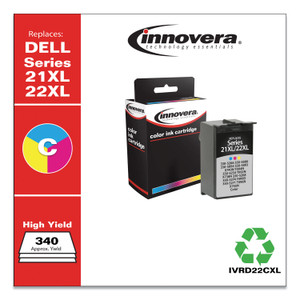 Innovera Remanufactured Tri-Color High-Yield Ink, Replacement for Dell 21XL/22XL (330-5266), 340 Page-Yield View Product Image