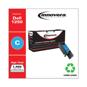 Innovera Remanufactured Cyan High-Yield Toner, Replacement for Dell 1250 (331-0777), 1,400 Page-Yield View Product Image