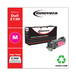 Innovera Remanufactured Magenta High-Yield Toner, Replacement for Dell 2130 (330-1433), 2,500 Page-Yield View Product Image