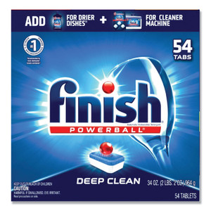 FINISH Powerball Dishwasher Tabs, Fresh Scent, 54/Box View Product Image