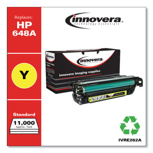 Innovera Remanufactured Yellow Toner, Replacement for HP 648A (CE262A), 11,000 Page-Yield View Product Image