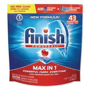 FINISH Powerball Max in 1 Dishwasher Tabs, Regular Scent, 43/Pack View Product Image