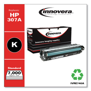 Innovera Remanufactured Black Toner, Replacement for HP 307A (CE740A), 7,000 Page-Yield View Product Image