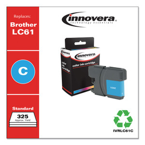 Innovera Remanufactured Cyan Ink, Replacement for Brother LC61C, 750 Page-Yield View Product Image