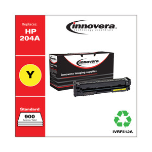 Innovera Remanufactured Yellow Toner, Replacement for HP 204A (CF512A), 900 Page-Yield View Product Image