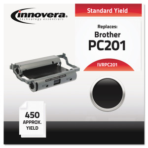 Innovera Compatible Black Thermal Transfer Print Cartridge, Replacement for Brother PC201, 450 Page-Yield View Product Image