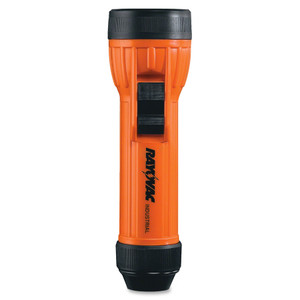 Rayovac Safety Flashlight, 2 D Batteries (Sold Separately), Orange/Black View Product Image