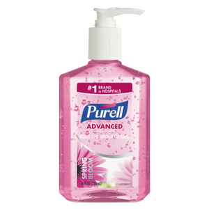 PURELL Spring Bloom Instant Gel Hand Sanitizer, 8 oz Pump Bottle, Pink, 12/Carton View Product Image