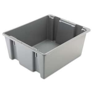 Rubbermaid Commercial Palletote Box, 19 gal, 23.5" x 19.5" x 10", Gray View Product Image