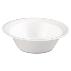 Genpak Foam Dinnerware, Bowl, 12oz, White, 125/Pack, 8 Packs/Carton View Product Image