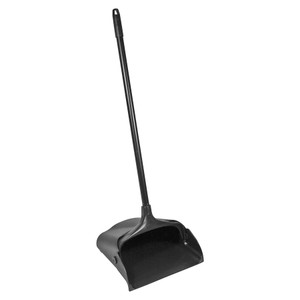 Rubbermaid Commercial Lobby Pro Upright Dustpan, w/Wheels, 12 1/2 ", Polypropylene w/Vinyl Coat, Black View Product Image