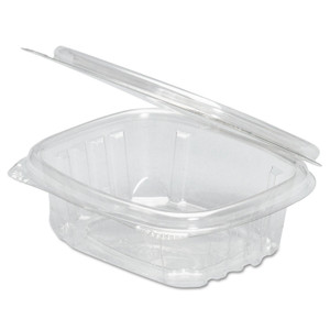 Genpak Hinged-Lid Deli Containers, Clear, 4oz, 3.63 x 4 1/4 x 1 1/4, 100/Bag, 4Bg/Crtn View Product Image