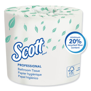 Scott Essential Standard Roll Bathroom Tissue, Septic Safe, 2-Ply, White, 550 Sheets/Roll View Product Image