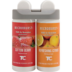 Rubbermaid Commercial Microburst Duet Refills, Cotton Berry/Refreshing Citrus, 3 oz, 4/Carton View Product Image