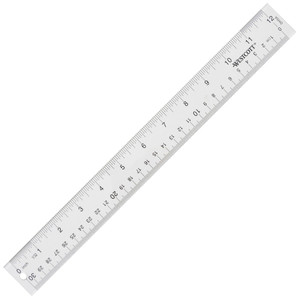 Westcott See Through Acrylic Ruler, 12", Clear View Product Image