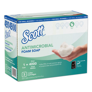 Scott Control Antimicrobial Foam Skin Cleanser , Unscented, 1000mL Refill, 3/Carton View Product Image