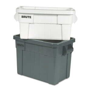 Rubbermaid Commercial Brute Tote Box, 20 gal, 27.88" x 17.38" x 15.13", Gray View Product Image