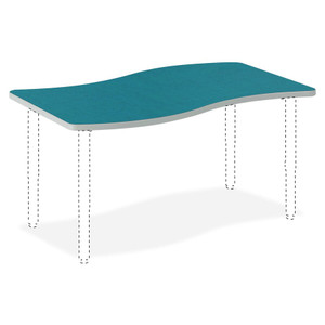 HON Build Ribbon Shape Table Top, 54w x 30d, Blue Agave View Product Image