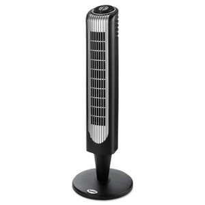 Holmes Three-Speed Oscillating Tower Fan with Remote Control, Metallic Silver/Black View Product Image