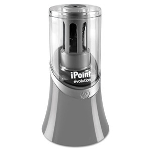 Westcott iPoint KleenEarth Evolution Electric Pencil Sharpener, AC-Powered, 3.5" x 3.5" x 6.5", Gray View Product Image