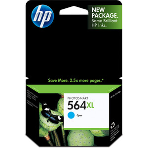 HP 564XL, (CB323WN) High Yield Cyan Original Ink Cartridge View Product Image