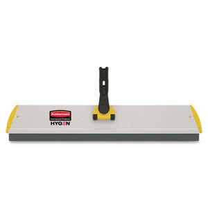Rubbermaid Commercial HYGEN HYGEN Quick Connect S-S Frame, Squeegee, 24w x 4 1/2d, Aluminum, Yellow View Product Image