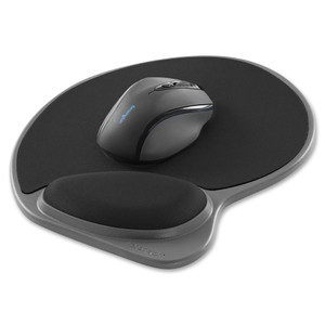 Kensington Memory Foam Mouse Pad Wrist Pillow, Black View Product Image