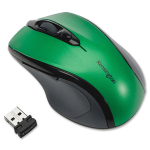 Kensington Pro Fit Mid-Size Wireless Mouse, 2.4 GHz Frequency/30 ft Wireless Range, Right Hand Use, Emerald Green View Product Image