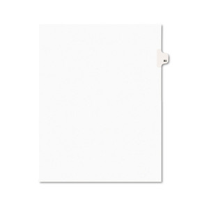 Avery Preprinted Legal Exhibit Side Tab Index Dividers, Avery Style, 10-Tab, 80, 11 x 8.5, White, 25/Pack, (1080) View Product Image