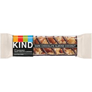 KIND Fruit and Nut Bars, Dark Chocolate Almond and Coconut, 1.4 oz Bar, 12/Box View Product Image