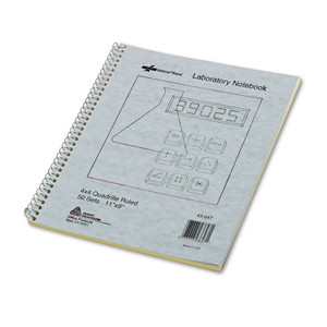 National Duplicate Laboratory Notebooks, 4 sq/in Quadrille Rule, 11 x 9, Assorted Sheet Colors, 100 Sheets View Product Image