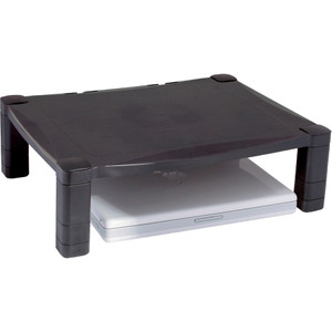 Kantek Single Level Height-Adjustable Stand, 17 x 13 1/4 x 3 to 6 1/2, Black View Product Image