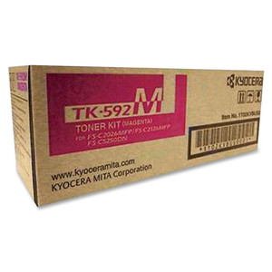 Kyocera TK592M Toner, 5000 Page-Yield, Magenta View Product Image