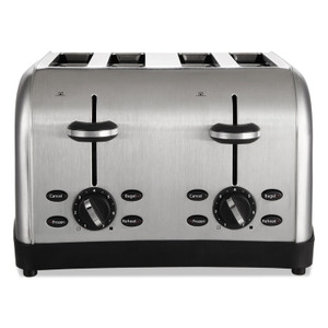 Oster Extra Wide Slot Toaster, 4-Slice, 12 3/4 x 13 x 8 1/2, Stainless Steel View Product Image