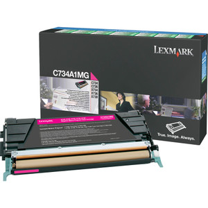 Lexmark C734A1MG Return Program Toner, 6000 Page-Yield, Magenta View Product Image