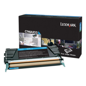 Lexmark C746A2CG Toner, 7000 Page-Yield, Cyan View Product Image