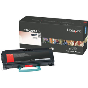 Lexmark E260A21A Toner, 3500 Page-Yield, Black View Product Image