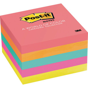 Post-it Notes Original Pads in Cape Town Colors, 3 x 3, 100-Sheet, 5/Pack View Product Image