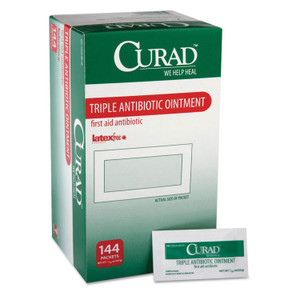 Curad Triple Antibiotic Ointment, 0.9 g Foil Packet, 144/Box View Product Image