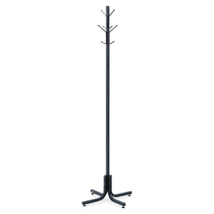 Safco Metal Costumer, Four Ball-Tipped Double-Hooks, 21w x 21d x 70h, Black View Product Image