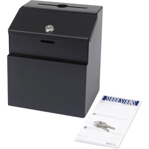 Safco Steel Suggestion/Key Drop Box with Locking Top, 7 x 6 x 8 1/2 View Product Image