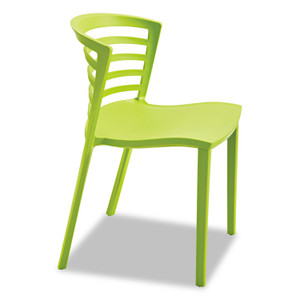 Safco Entourage Stack Chairs, Grass Seat/Grass Back, Grass Base, 4/Carton View Product Image