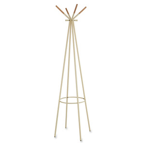 Safco Family Coat Rack, 4 Garments, 16.5w x 16.5d x 72.75h, Cream View Product Image