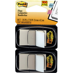 Post-it Flags Standard Page Flags in Dispenser, White, 100 Flags/Dispenser View Product Image