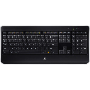 Logitech K800 Wireless Illuminated Keyboard, Black View Product Image